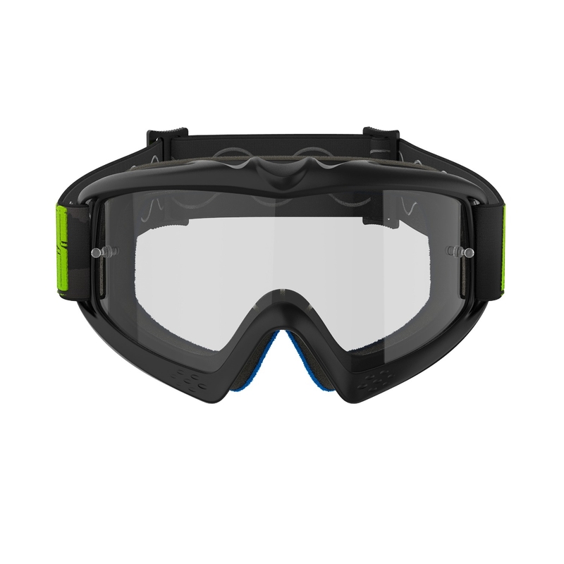 Alpinestars Vision Youth Hollow Schwarz-Anthrazit-Fluo Gelb Kinder-Motocross-Brille mit klarer Linse