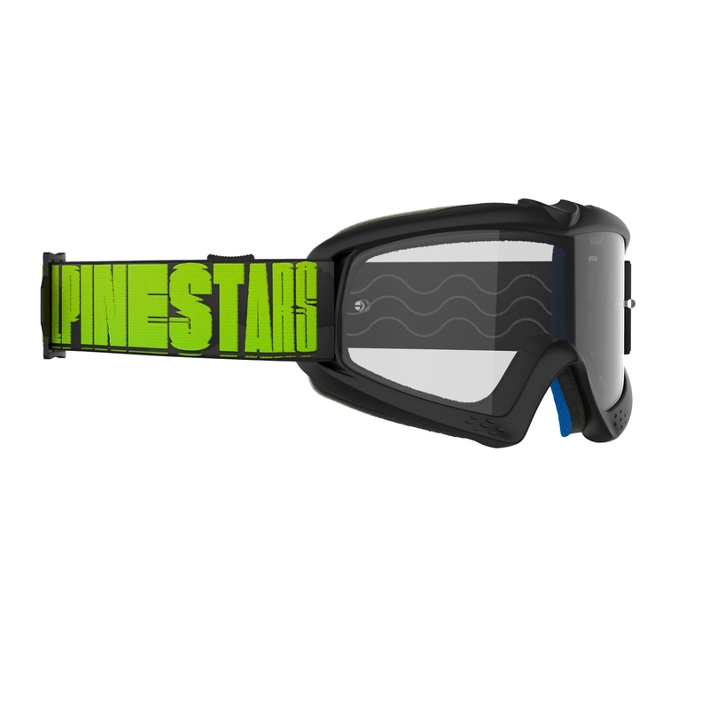 Alpinestars Vision Youth Hollow Schwarz-Anthrazit-Fluo Gelb Kinder-Motocross-Brille mit klarer Linse
