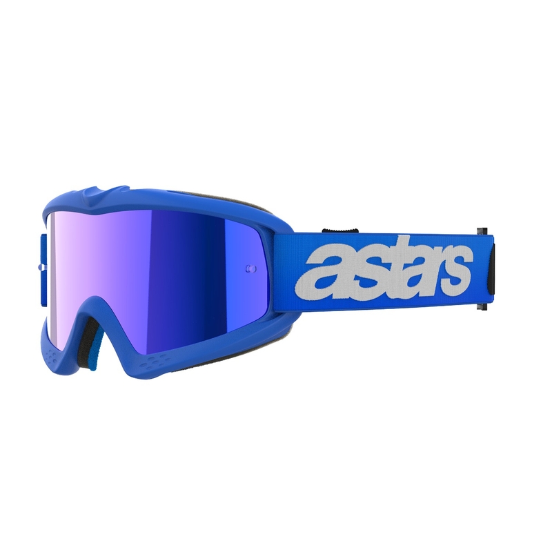 Alpinestars Vision Youth Blaze Kinder-Motocross-Brille blau mit verspiegelten blauen Gläsern