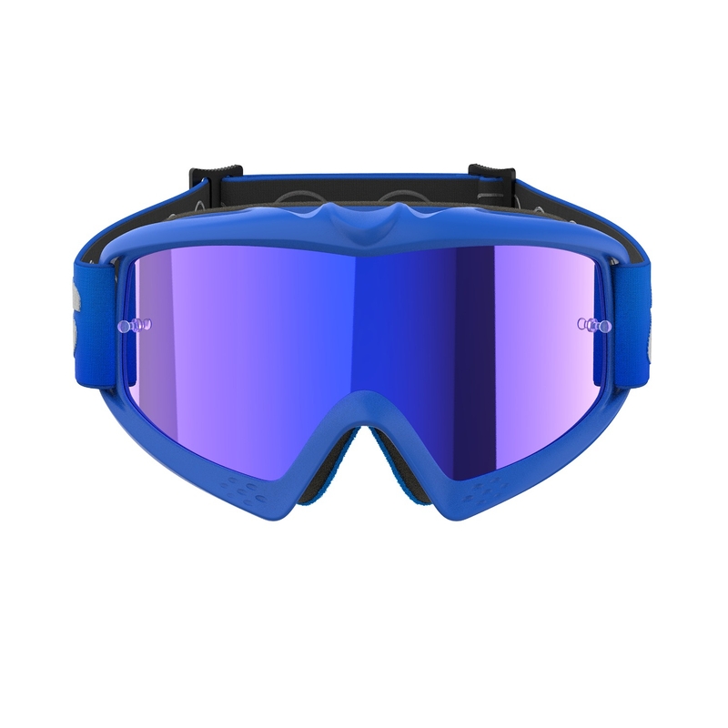 Alpinestars Vision Youth Blaze Kinder-Motocross-Brille blau mit verspiegelten blauen Gläsern