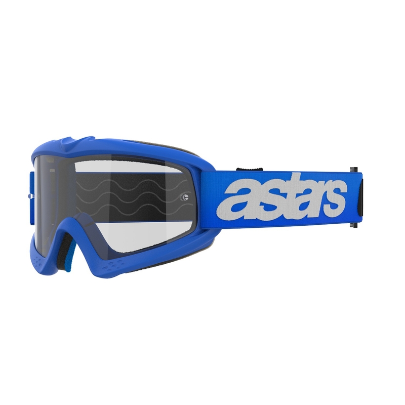 Alpinestars Vision Youth Blaze blaue Motocross-Brille mit klaren Gläsern