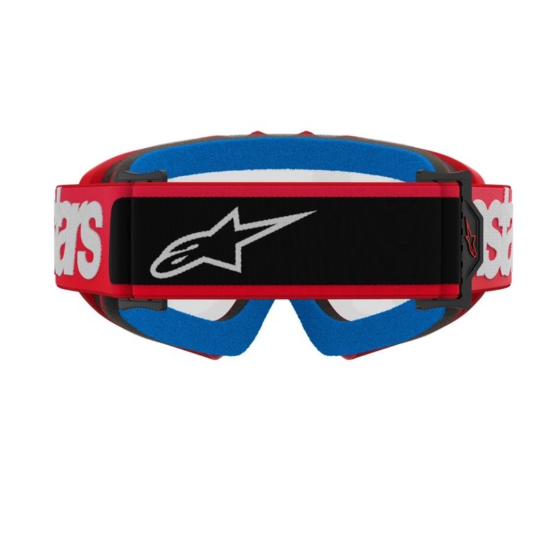 Alpinestars Vision Youth Blaze rote Motocross-Brille mit klaren Gläsern
