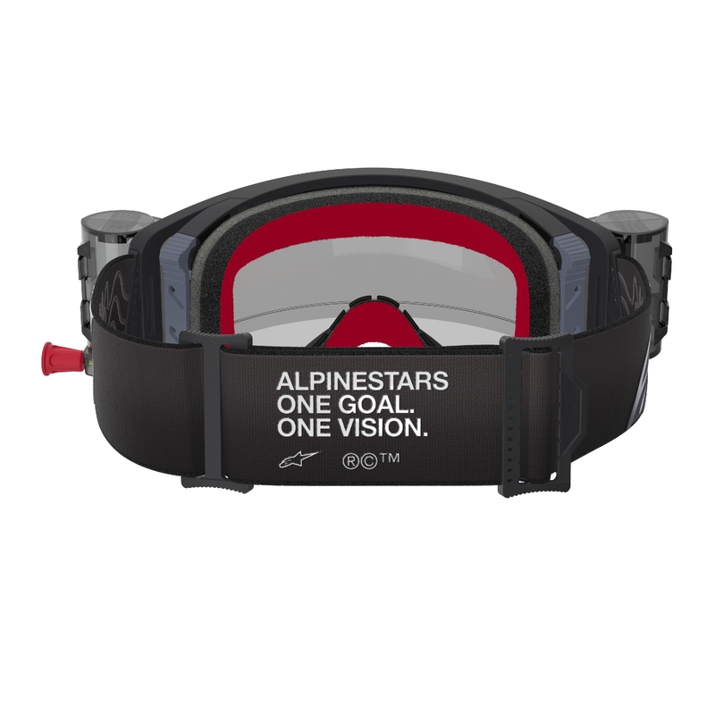 Alpinestars Supertech Corp ROLL-OFF Wide Vision Motocross-Brille schwarz-grau mit klarer Linse