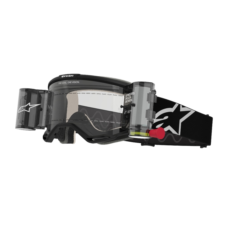 Alpinestars Vision 5 Corp ROLL-OFF Wide Vision Motocross-Brille schwarz mit klarer Linse