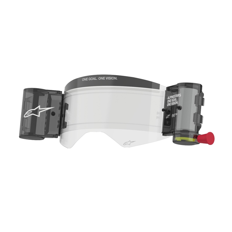 Alpinestars Roll-Off Wide Vision Ersatzset für Supertech-Brillen, klares Plexiglas mit Mica-Abziehstiften