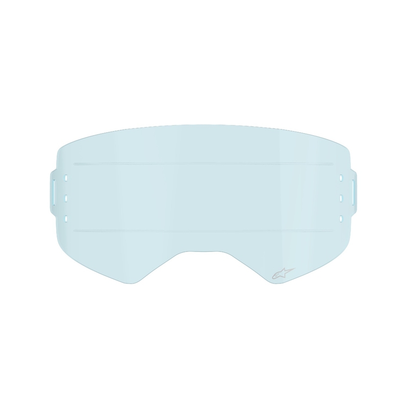 Plexiglas für Alpinestars Supertech-Brille für das Roll-Off-System blau