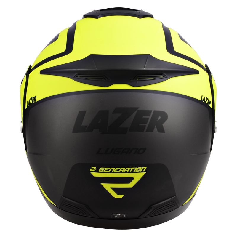 Motorrad-Klapphelm Lazer Lugano Z-Generation schwarz-fluo gelb