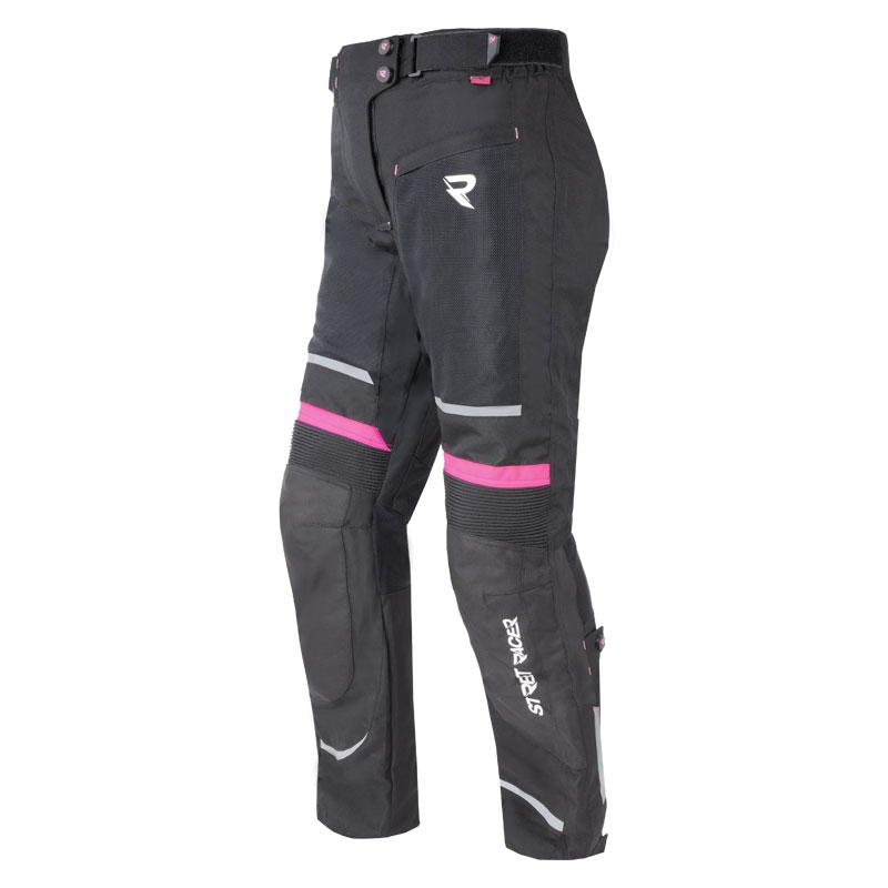 Damen Street Racer Betty II Air Motorradhose schwarz-rosa