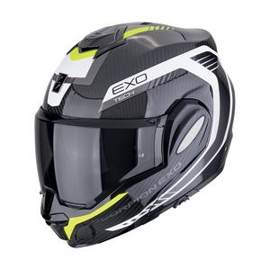Klappbarer Motorradhelm Scorpion EXO-TECH EVO CARBON COSY schwarz-fluo gelb