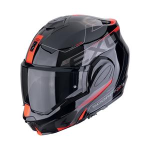 Klappbarer Motorradhelm Scorpion EXO-TECH EVO TRAVELLER schwarz-rot