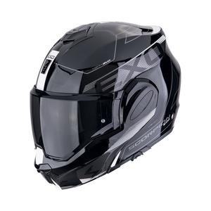 Klappbarer Motorradhelm Scorpion EXO-TECH EVO TRAVELLER schwarz-weiß