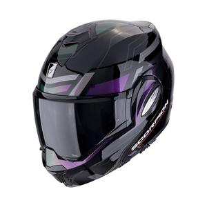 Klappbarer Motorradhelm Scorpion EXO-TECH EVO CONQUER mattschwarzes Chamäleon