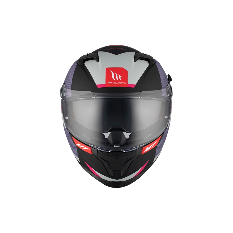 Integrierter Motorradhelm MT BRAKER CHENTO B9 rosa-lila-weiß - II. Qualität