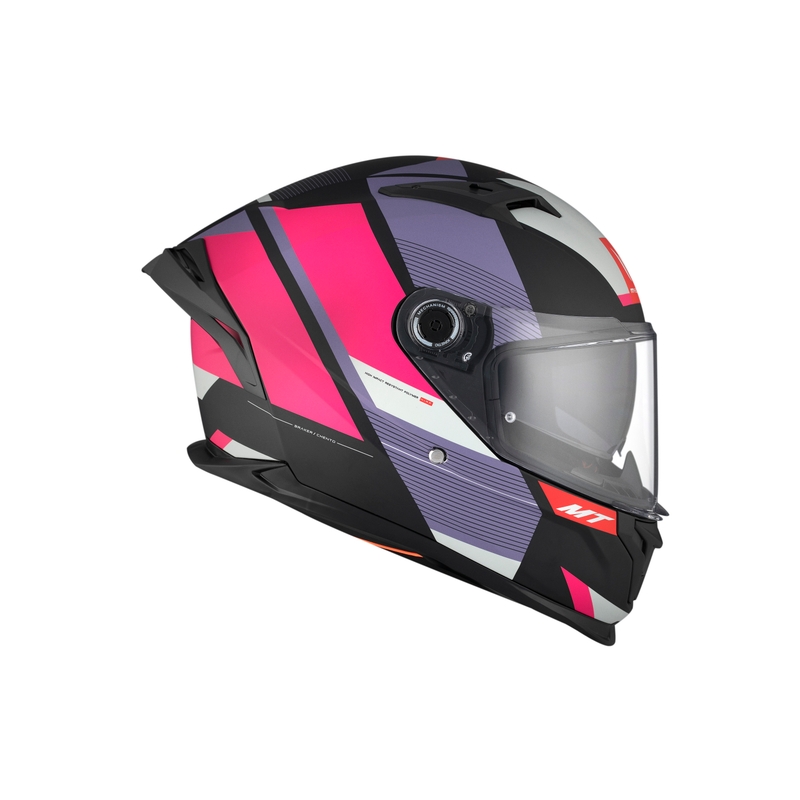Integrierter Motorradhelm MT BRAKER CHENTO B9 rosa-lila-weiß - II. Qualität