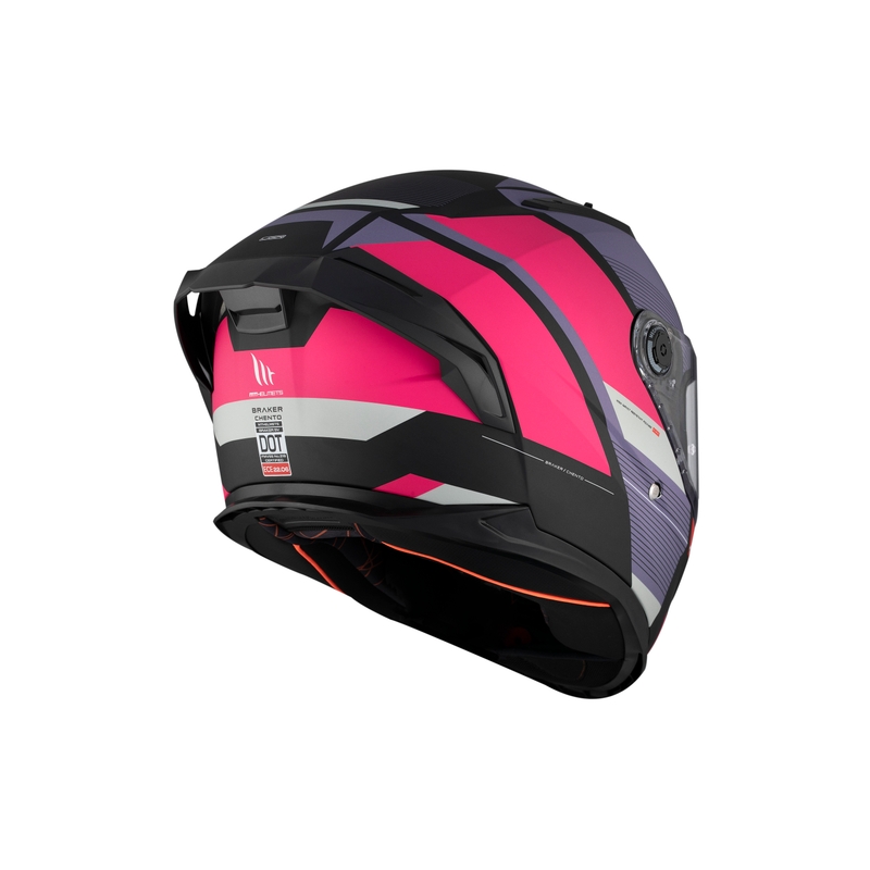 Integrierter Motorradhelm MT BRAKER CHENTO B9 rosa-lila-weiß - II. Qualität