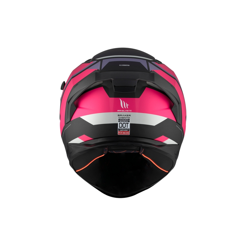 Integrierter Motorradhelm MT BRAKER CHENTO B9 rosa-lila-weiß - II. Qualität