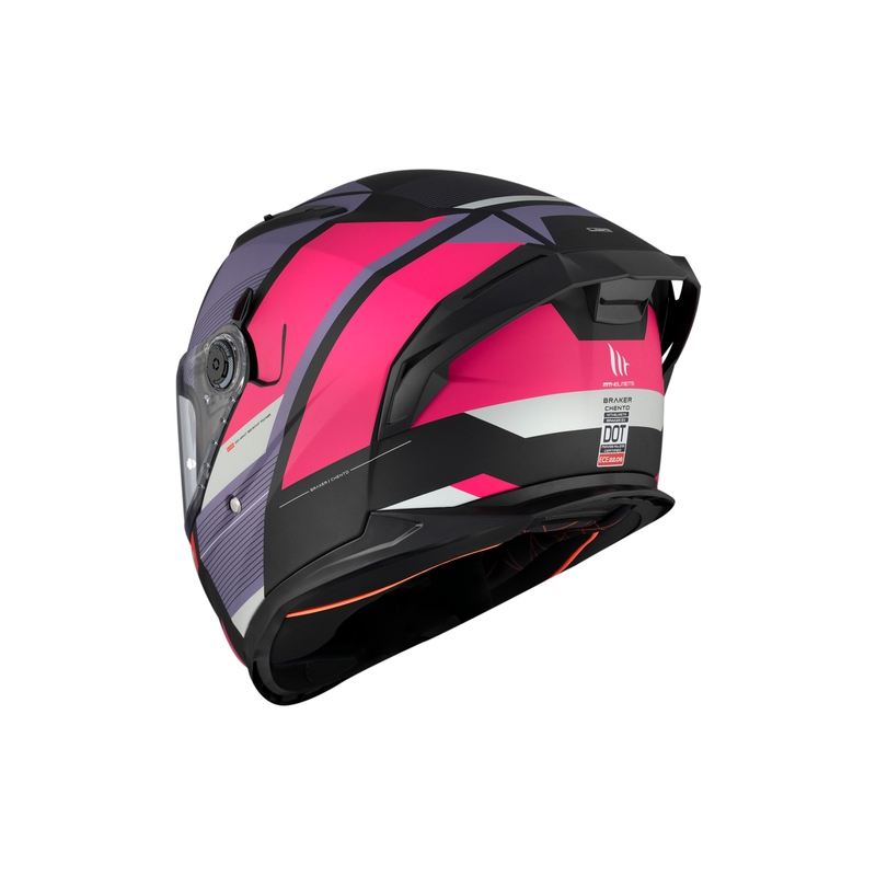 Integrierter Motorradhelm MT BRAKER CHENTO B9 rosa-lila-weiß - II. Qualität
