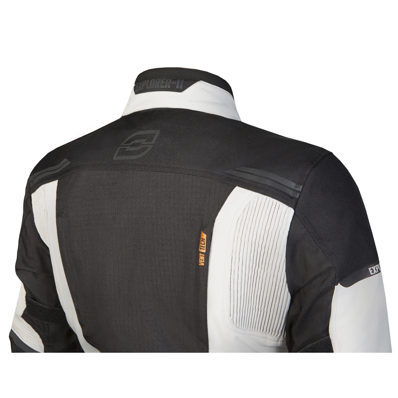 Women's Ozone Explorer II Grau und Schwarz Motorrad Jacke Ausverkauf