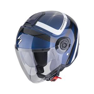Offener Helm Scorpion EXO-CITY II RIVA blau-schwarz