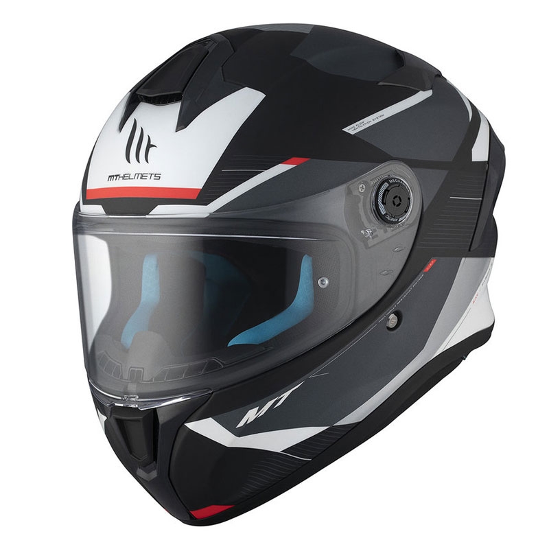 Integrierter Motorradhelm MT TARGO S KAY B2 mattschwarz-grau-weiß - II. Qualität