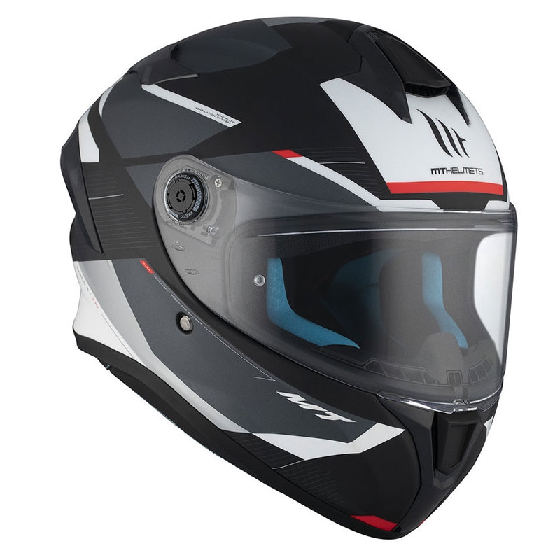 Integrierter Motorradhelm MT TARGO S KAY B2 mattschwarz-grau-weiß - II. Qualität