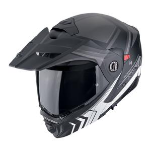 Klappbarer Motorradhelm Scorpion ADX-2 LEWIS mattschwarz-silber