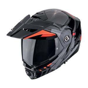 Klappbarer Motorradhelm Scorpion ADX-2 LEWIS schwarz-rot