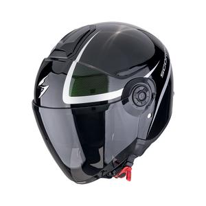 Offener Helm Scorpion EXO-CITY II INTERCITY schwarzes Chamäleon