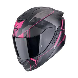 Integrierter Motorradhelm Scorpion EXO-1400 EVO II AIR INTENSIO mattschwarz-rosa