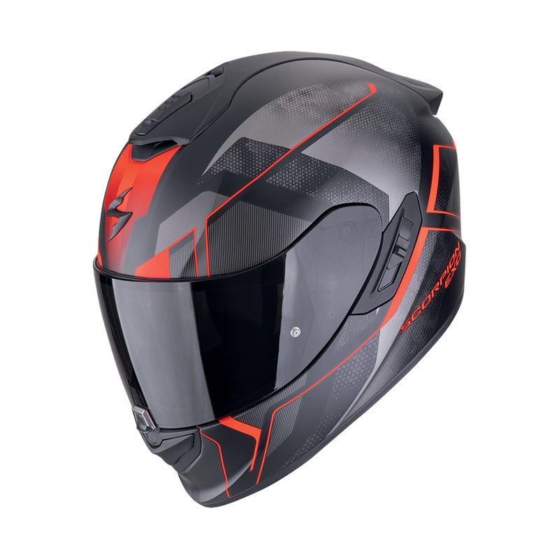 Integrierter Motorradhelm Scorpion EXO-1400 EVO II AIR INTENSIO mattschwarz-rot Ausverkauf