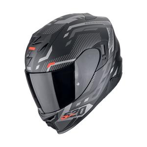 Integrierter Motorradhelm Scorpion EXO-520 EVO AIR RANKA mattschwarz-silber-rot