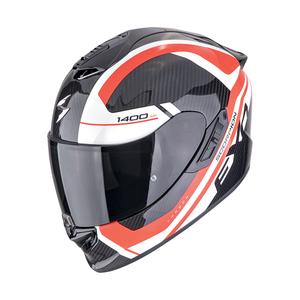 Integrierter Motorradhelm Scorpion EXO-1400 EVO II CARBON AIR ENKO schwarz-rot-weiß