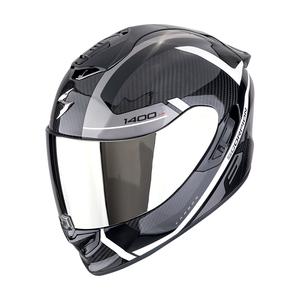Integrierter Motorradhelm Scorpion EXO-1400 EVO II CARBON AIR ENKO schwarz-silber-weiß