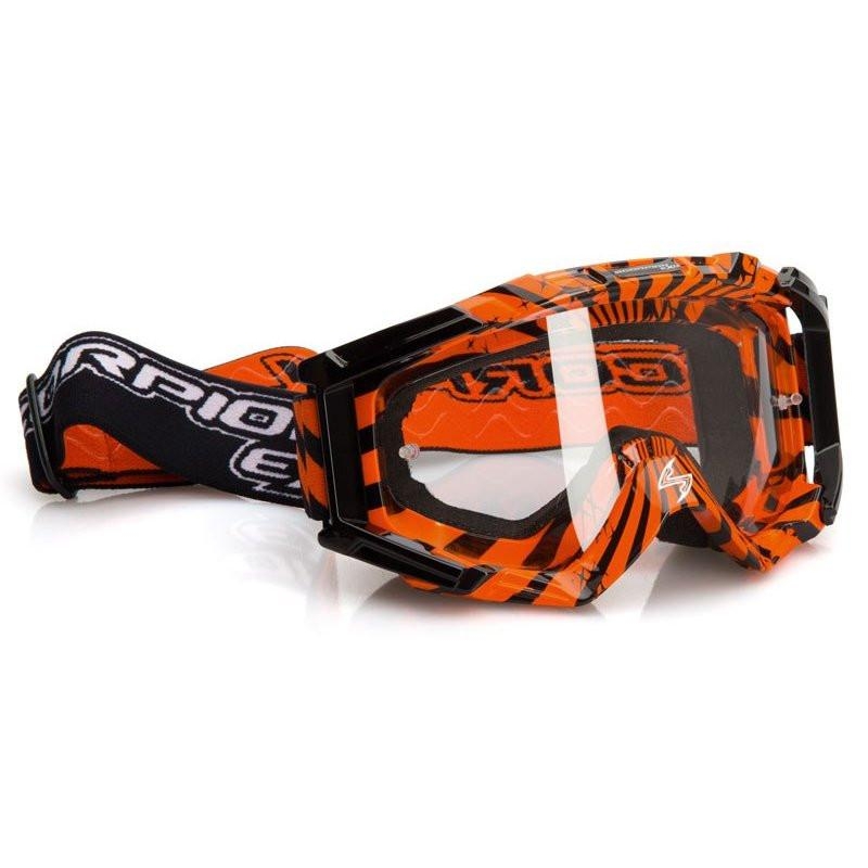 Motocross-Schutzbrille Scorpion E15 orange-schwarz