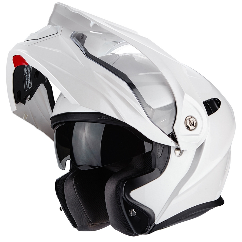 Klappbarer Endurohelm Scorpion ADX-1 Solid perlweiß