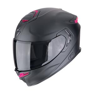 Integrierter Motorradhelm Scorpion EXO-GT SP Air SOLID mattschwarz-rosa