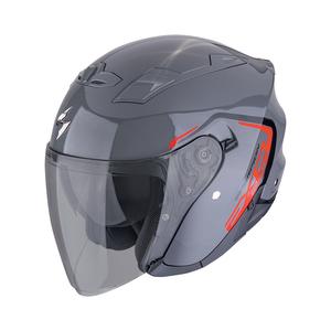 Offener Motorradhelm SCORPION EXO-230 CIT-E grau-rot