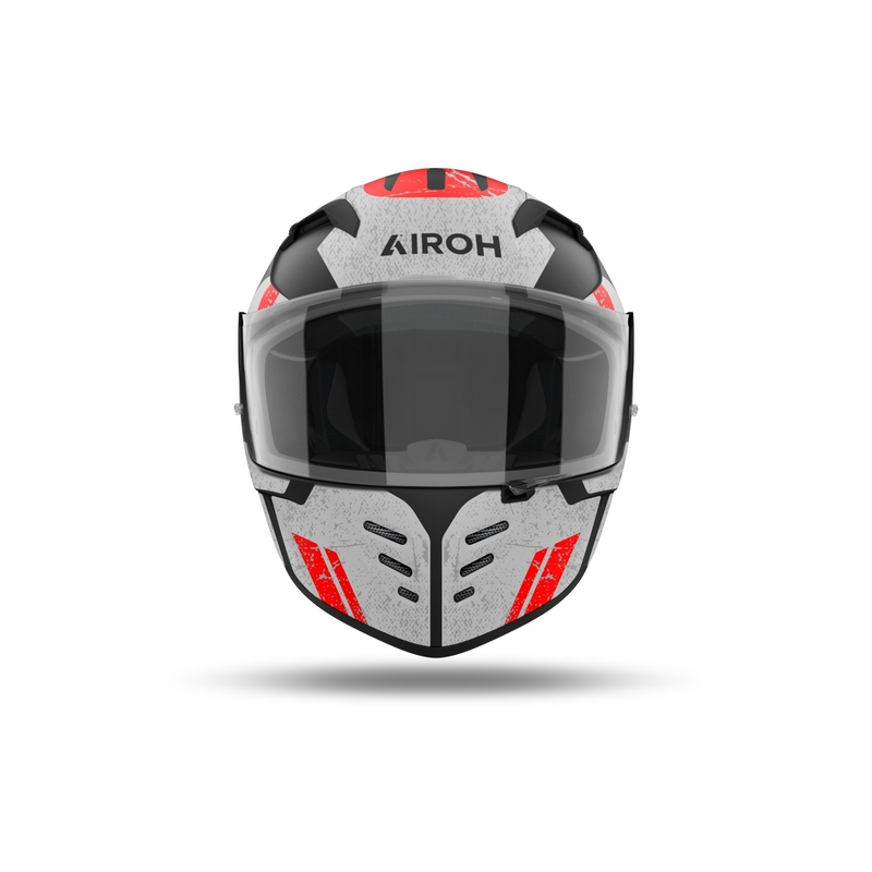 Integrierter Motorradhelm Airoh CONNOR Omega mattweiß-rot