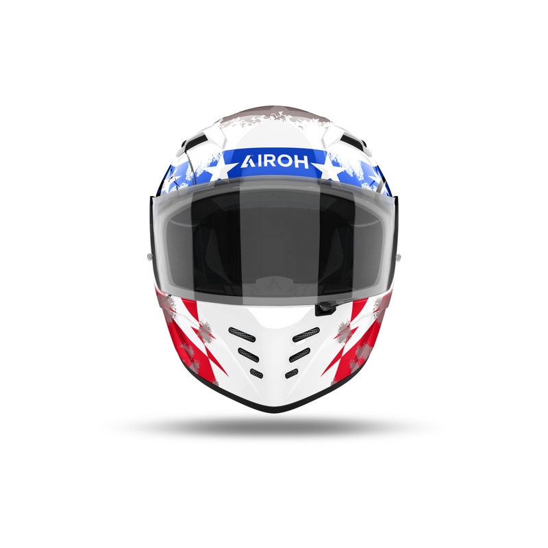 Integrierter Motorradhelm Airoh CONNOR Nation weiß-rot-blau