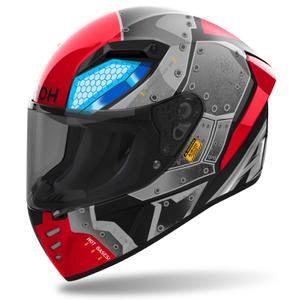 Integrierter Motorradhelm Airoh CONNOR Bot schwarz-grau-rot