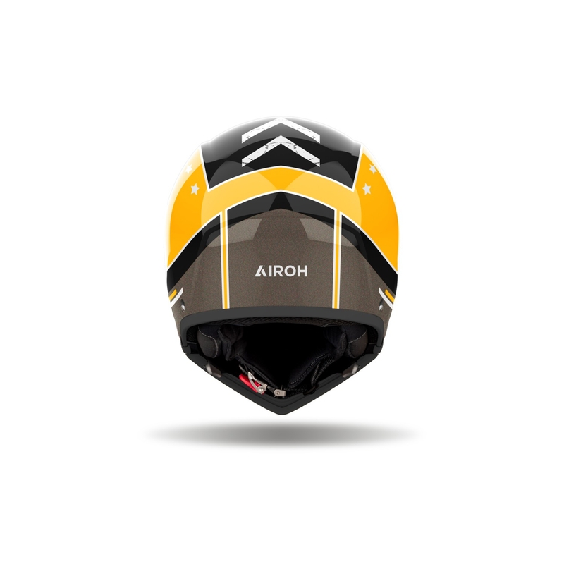 Modularer Motorradhelm Airoh J110 Command glänzend gelb