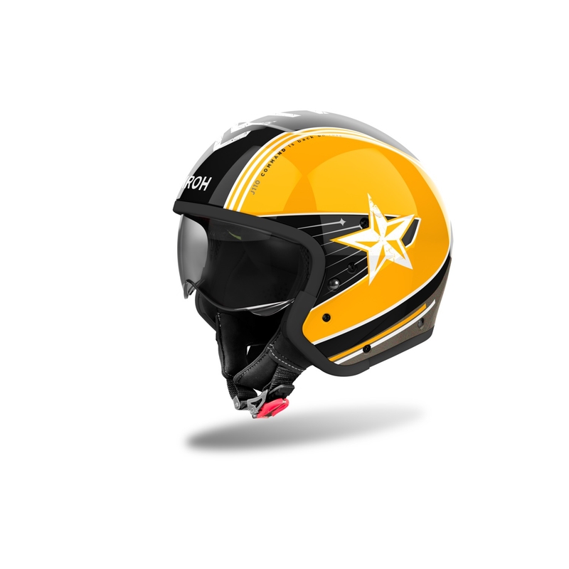 Modularer Motorradhelm Airoh J110 Command glänzend gelb