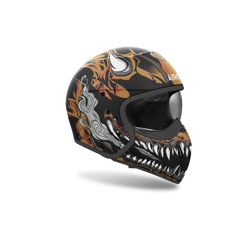 Airoh J110 Oni Mattschwarzer modularer Motorradhelm