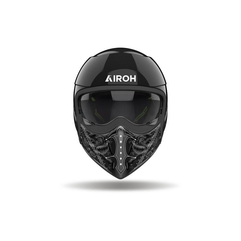 Modularer Motorradhelm Airoh J110 Paesly glänzend schwarz