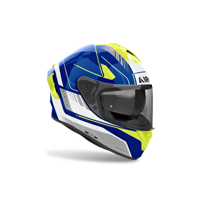Integrierter Motorradhelm Airoh SPARK 2 Chrono glänzend blau-gelb