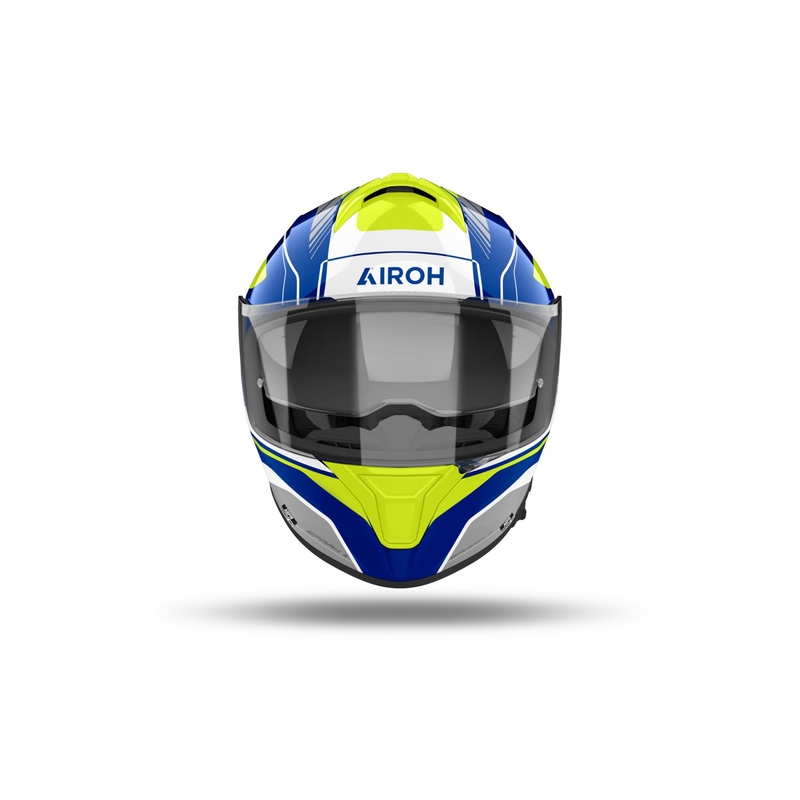 Integrierter Motorradhelm Airoh SPARK 2 Chrono glänzend blau-gelb