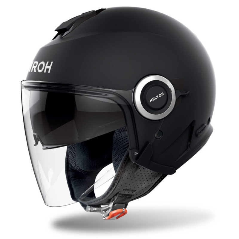 Offener Motorradhelm Airoh HELYOS Farbe mattschwarz