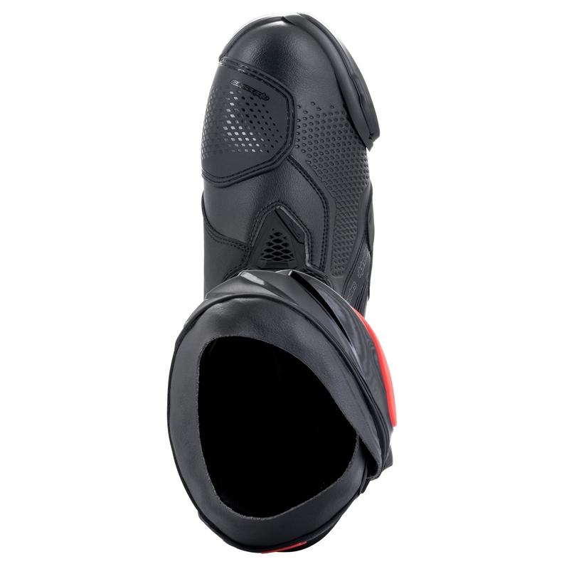 Alpinestars Supertech R Motorradstiefel Schwarz-Weiß-Fluorot-Fluogelb