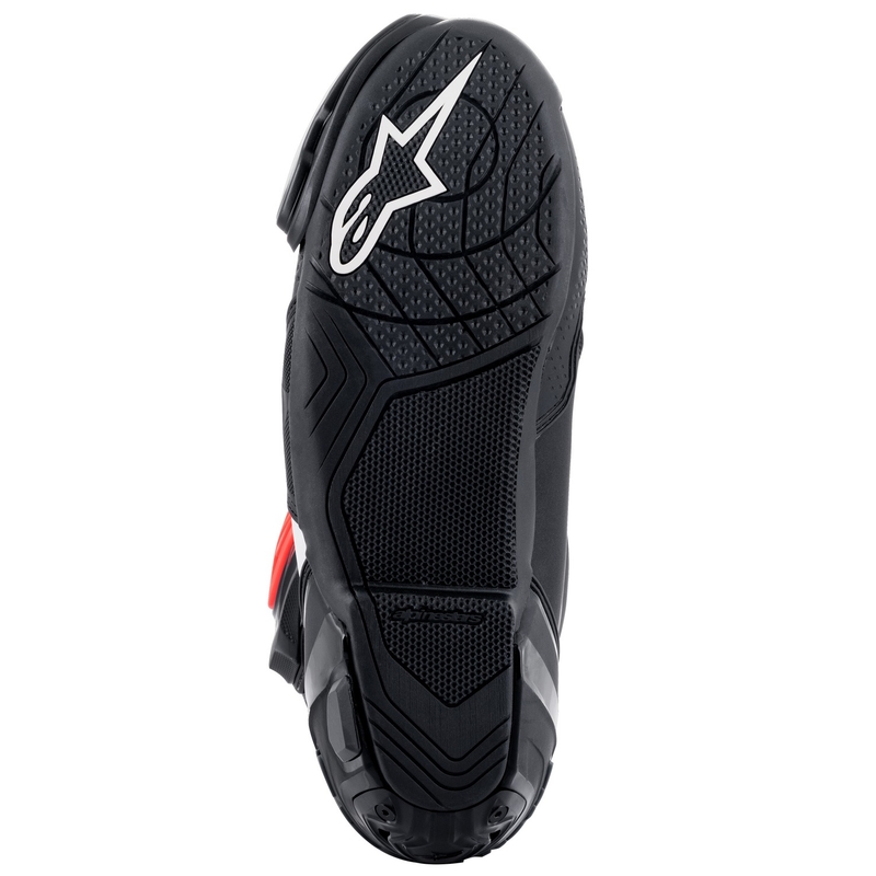 Alpinestars Supertech R Motorradstiefel Schwarz-Weiß-Fluorot-Fluogelb