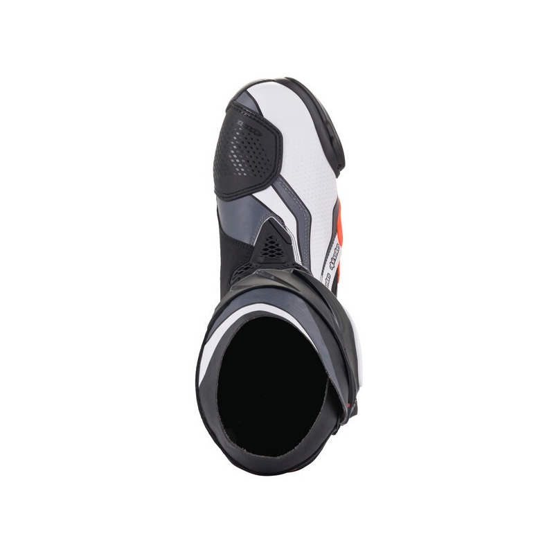 Alpinestars Supertech R Motorradstiefel schwarz-fluo rot-weiß-grau